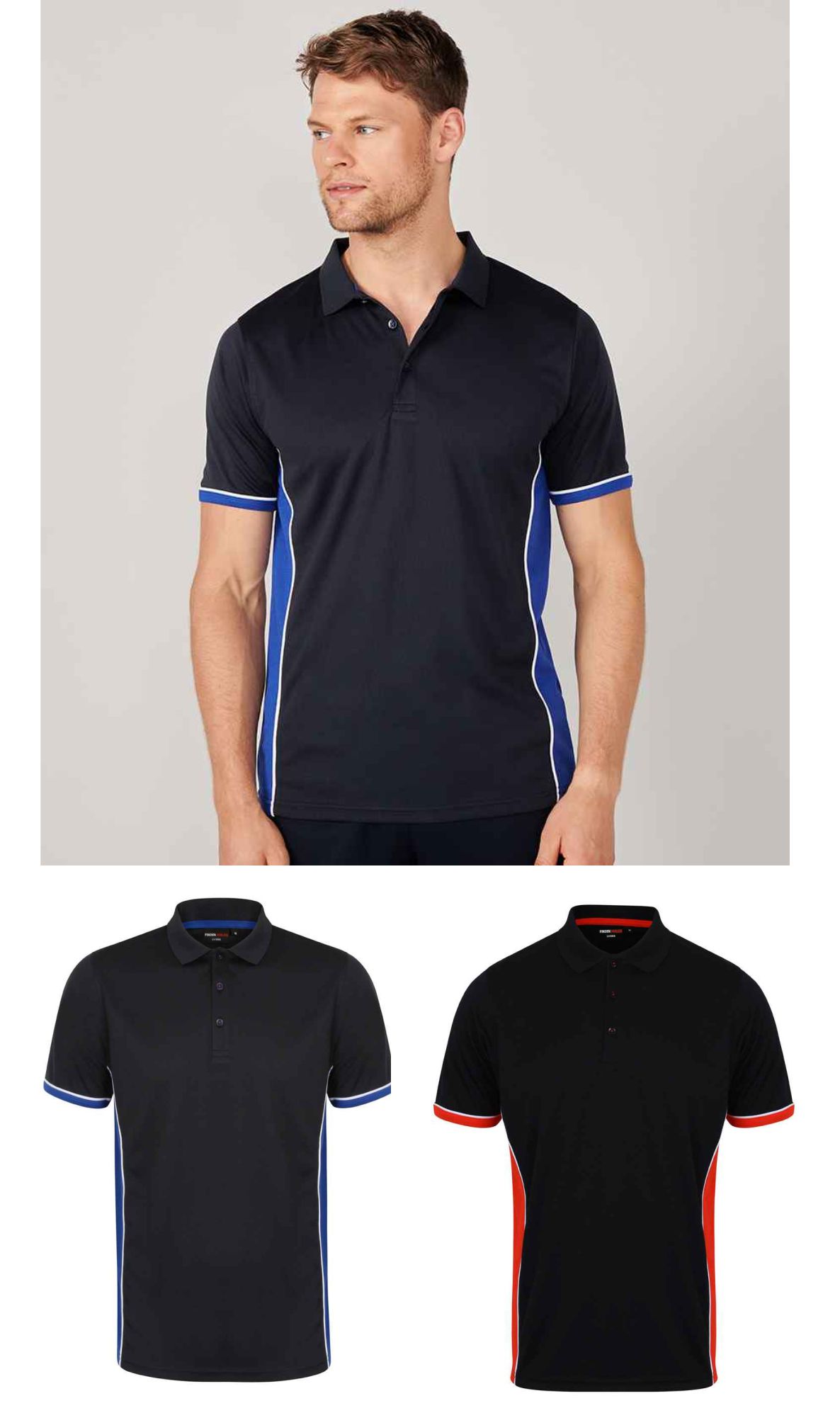 Finden & Hales LV355 Topcool Contrast Polo Shirt - Click Image to Close